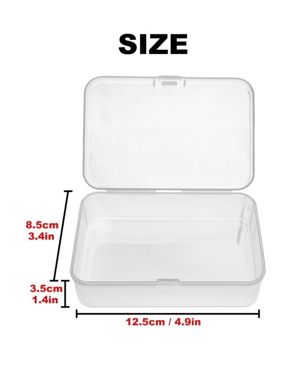 LJY 10-Pack Clear Plastic Storage Boxes, 4.9x3.4x1.4 in Organizer Containers with Lids, Stackable Small Parts Organizer for Jewelry, Beads, Crafts, Office Supplies, Hardware Storage Case Plastic Case