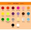 7000 Count 3/4" Round Dot Stickers Color Coding Labels, 20 Colors, 100 Sheets