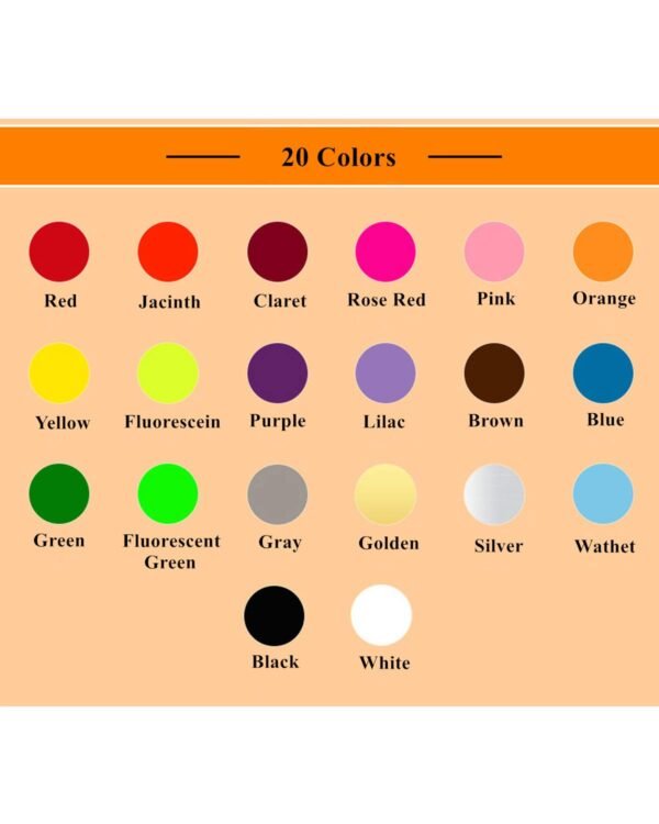 16500 Count 3/8 inch Diameter Round Dot Stickers Color Coding Labels, 20 Colors, 100 Sheets