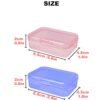 LJY 30-Pack Small Plastic Storage Boxes, 2.6×1.8×0.8 in, Organizer Containers with Lids, 15 Pink + 15 Blue for Beads, Jewelry, Crafts, Small Parts Collection