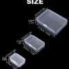 LJY 36 Pieces Mixed Sizes Rectangular Empty Mini Plastic Storage Containers with Lids for Small Items and Other Craft Projects (Clear)