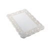 LJY 100 Pieces White Lace Rectangle Paper Doilies Packaging Pads Wedding Tableware Decoration (10.5" x 14.5")