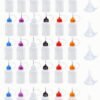 LJY Precision Applicator Bottle Set 1 Oz. - 30 Needle Tip Squeeze Bottles and 5pcs Mini Funnels for Acrylic Painting, DIY Quilling and Paper Craft