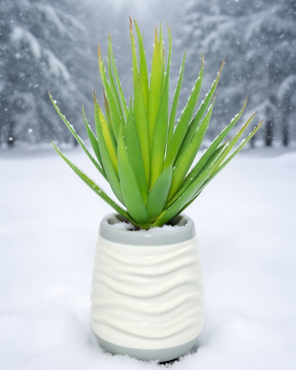 LJY 2 Pieces Realistic Artificial Faux Succulent Yucca Vera Greenhouse Small Plants Unpotted for Home Garden Decoration (Spring Green)