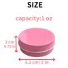 LJY Pink Aluminum Tins with Screw Lids, 1 oz Small Metal Containers, 28 Pack Refillable Tin for Cosmetics, Personal Care, Organization, DIY Storage 30 ml