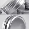 LJY 36 Pieces Round Aluminum Cans Screw Lid Metal Tins Jars Empty Slip Slide Containers, Balm Candle Salve Lip Balm Tins,4oz 2oz & 1oz Mixed Sizes
