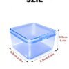 LJY 20-Pack Blue Plastic Storage Boxes, 2.6x2.6x1.4in Small Square Organizer Containers with Lids, Stackable Transparent PP Box for Jewelry, Beads, Crafts, Office Supplies Home Organization