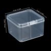 LJY 60 Pieces Square Mini Clear Plastic Storage Containers Box Case with Lids for Small Items and Other Craft Projects (Transparent, 2.1 x 2.1 x 1.4 inch)