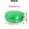 LJY 28 Pack 1 oz Waterproof Green Aluminum Tins with Lids - Empty Refillable Round Metal Containers for Wax Melts, Lip Balm, Cosmetics, DIY Crafts & Storage Refillable Does Not Rust