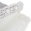 LJY 100 Pieces White Lace Rectangle Paper Doilies Packaging Pads Wedding Tableware Decoration (12" x 16")