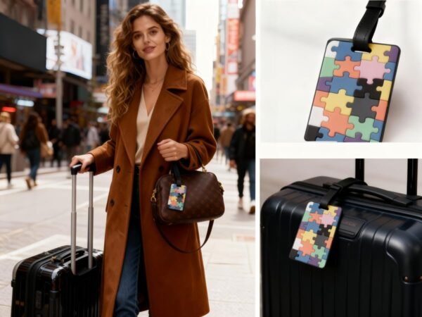 LJY Travel Luggage Suitcase Labels ID Tags Business Card Holder, Set of 8
