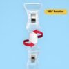 LJY 16 Pieces Clear Plastic Rotatable Merchandise Sign Display Mini Clip Tag Holders for Business Cards