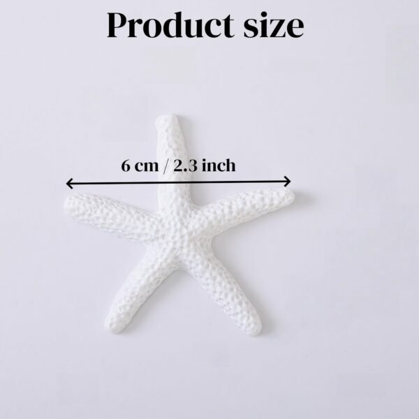 LJY 25 Pieces White Resin Pencil Finger Starfish for Wedding Decor, Home Decor and Craft Project, 2.3 Inches