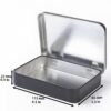 LJY 12 Pack Rectangular Metal Tins Metal Tins With Lids-Syn Tin Empty Boxes,Tin Box Perfect For Small Items,Crafts Collect Beads,Small Parts,Fish Hooks(black,4.5 X 3.3 X 0.9 Inch)