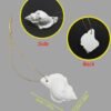 LJY 10 Pieces White Resin Pencil Finger Conch with Rope for Christmas Tree Hanging Ornaments Beach Theme Wedding Home Decor DIY Craft Project