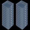 LJY 24 Pieces Square Mini Clear Plastic Storage Containers Box Case with Lids for Small Items and Other Craft Projects (4.9 x 4.9 x 1.4 inch, Transparent)