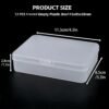 LJY 12 Pieces Rectangular Empty Mini Clear Plastic Organizer Storage Box Containers with Hinged Lids (4.5 x 3.3 x 1.1 inch, Frosted White)