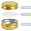 LJY Vintage Gold 1 oz Aluminum Tins - 28 Pack Classic Empty Metal Containers with Screw Lids for Luxury Gift Boxes, Wax Melts, Cosmetics & Premium Storage,Refillable