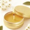 LJY Vintage Gold 1 oz Aluminum Tins - 28 Pack Classic Empty Metal Containers with Screw Lids for Luxury Gift Boxes, Wax Melts, Cosmetics & Premium Storage,Refillable
