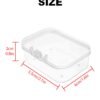 LJY 60-Pack Plastic Case Small Plastic Storage Containers, 2.1x1.6x0.8 inch Clear Organizer Boxes with Lids, Stackable Jewelry Bead Hardware Craft Office Supply Organizer