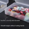 LJY 28-Piece Plastic Storage Containers with Lids (3 Assorted Sizes), Rectangular Organizer Box Set Frosted White Storage Boxes for Office Desk & Personal Items, Matte Privacy Finish, White