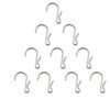 LJY 50 Pieces Clip Type Pot Rack Hanging Grid Hooks S Shaped Metal Hangers with Plastic Storage Box for Kitchen Bedroom Office Wire Shelving Pegboard