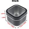 LJY Empty 8-Ounce Capacity Square Black Metal Tins with Clear Window for Candle Making,Gifts & Treasures (6 Pack) (Black, 2.95"x2.95"x1.89")