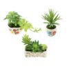 LJY 5-Pack Artificial Succulent Plants - Realistic Fake Greenery for Home Decor, Wedding Centerpieces & Terrarium Displays (Green, Mixed Sizes)