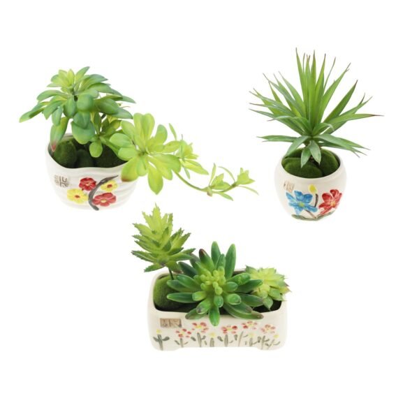 LJY 5-Pack Artificial Succulent Plants - Realistic Fake Greenery for Home Decor, Wedding Centerpieces & Terrarium Displays (Green, Mixed Sizes)
