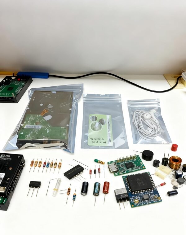 LJY 75 Pcs ESD Anti Static Bags 3-Size Variety Pack, Zipper Shielding Bags for Motherboard, PCB, RAM, IC Chips & Electronic Components Antistatic Bag Pc Packing Kit(S/M/L)