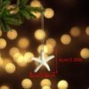 LJY Resin Starfish Hanging Decor - 6x6cm Nautical Coastal Ornament for Beach Theme Bedroom, Bathroom, Wall & Wreath Decoration (2.36x2.36x0.31in)