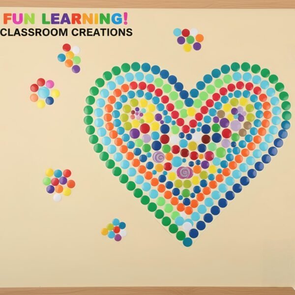 LJY 19mm Round Dot Stickers Color Coding Labels, 12 Different Assorted Colors Dot Labels, 12 Sheets, 2520 Dots in Total
