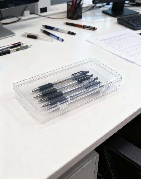 LJY 6-Pack Clear Plastic Storage Boxes with Lids, 6.1x3.4x1.2 inch Small Organizer Containers for Crafts,Jewelry,Beads,Office Supplies,Transparent Stackable Boxes for Home & Office Organization