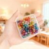 LJY 23 Pieces Square Mini Clear Plastic Storage Containers Box Case with Lids for Small Items and Other Craft Projects (2.9 x 2.9 x 1 inch, Transparent)