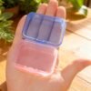 LJY 30-Pack Small Plastic Storage Boxes, 2.6×1.8×0.8 in, Organizer Containers with Lids, 15 Pink + 15 Blue for Beads, Jewelry, Crafts, Small Parts Collection