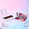 LJY 20-Piece Metal Hinge Tin Box Containers - For Gift Wrapping. Dental Floss Stick - Toothpick Holder and a Sliding-Cover Dental Floss Pick Storage Box (White, 20 Pcs 3.7"x2.4"x0.9")