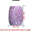 9 Rolls Multi-Colored Raffia Paper Twine String Ribbon for Gift Wrapping Box Packing, Artworks, DIY Crafts, Party Favor and Embellishments