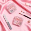 LJY 48 Pieces Square Mini Clear Plastic Storage Containers Box Case with Lids for Small Items and Other Craft Projects (2.1 x 2.1 x 0.8 inch, Transparent)