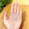 LJY 100 Pieces Square Mini Clear Plastic Storage Containers Box Case with Lids for Small Items and Other Craft Projects (1.77x1.77x0.8 inch, Transparent)