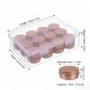 LJY 24-Pack 0.5oz Aluminum Tins with Screw Lids in Clear Storage Case, 15ml Round Empty Metal Containers for Lip Balm,Salves,Spices,Crafts, Small Cosmetic Sample Jars,Mini Candle Tins (Rose Gold)