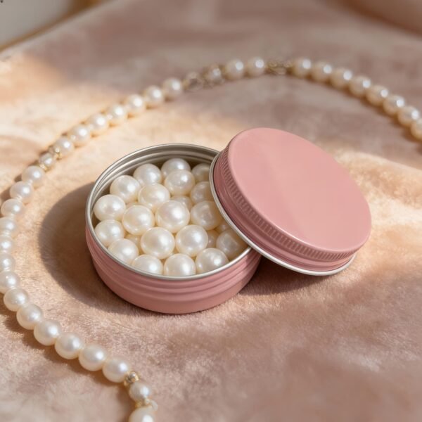 LJY Pink Aluminum Tins with Screw Lids, 1 oz Small Metal Containers, 28 Pack Refillable Tin for Cosmetics, Personal Care, Organization, DIY Storage 30 ml