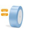 LJY Multicolour Ribbon 0.59 in x 24 Yards, Baby Blue Satin Fabric Silk Ribbon for Gift Wrapping,Floral Bouquets, Wreaths,DIY Handicrafts,Sewing Projects, Wedding Party (Light Blue, 0.59"/24 Yards)