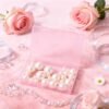 LJY 6 Pieces Rectangular Empty Mini Plastic Organizer Storage Box Containers with Hinged Lids (7.1 x 4.3 x 1.2 inch, Pink)
