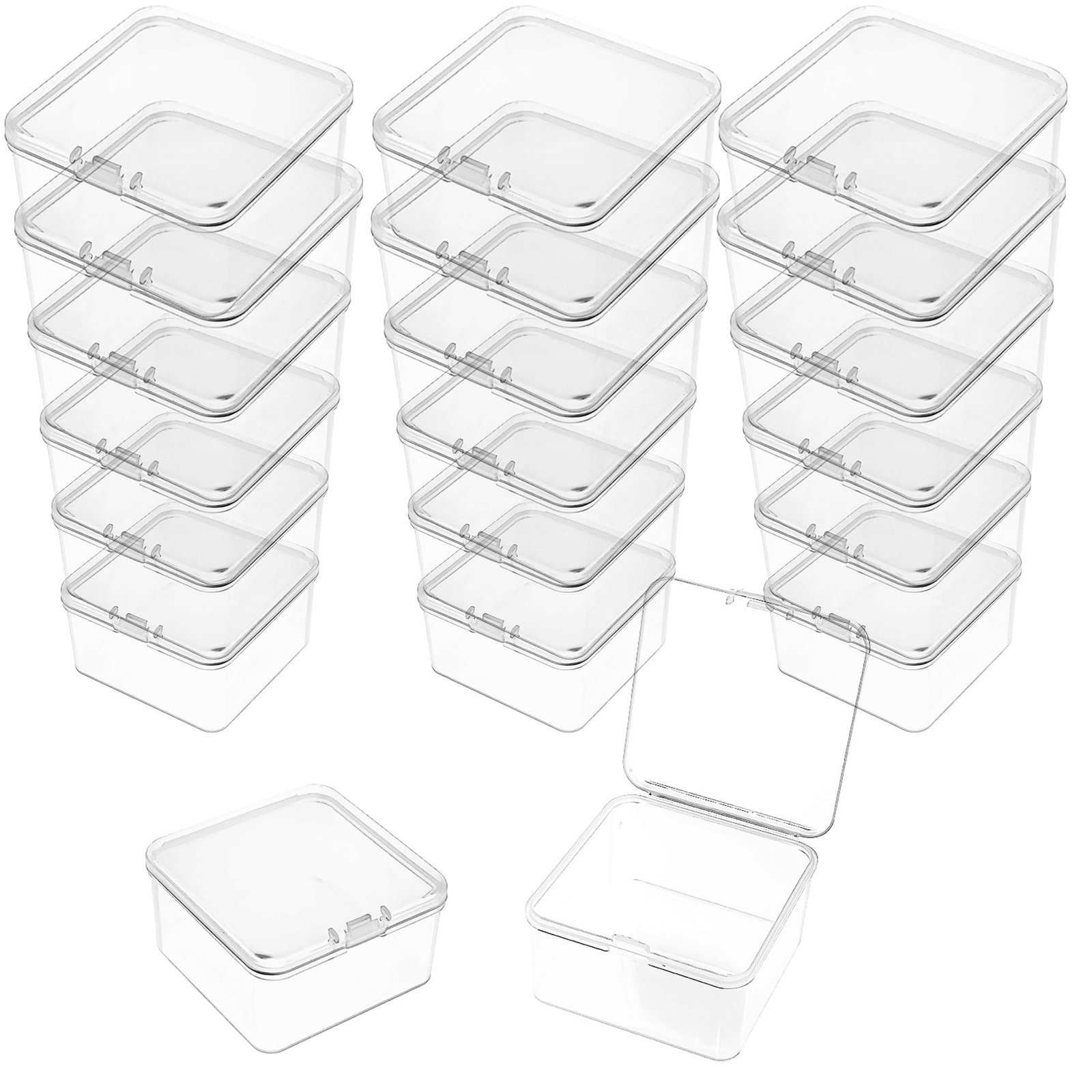 LJY square clear plastic storage boxes