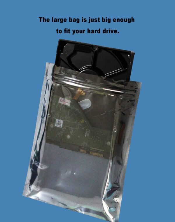 LJY 75 Pcs ESD Anti Static Bags 3-Size Variety Pack, Zipper Shielding Bags for Motherboard, PCB, RAM, IC Chips & Electronic Components Antistatic Bag Pc Packing Kit(S/M/L)