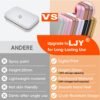 LJY 20-Piece Metal Hinge Tin Box Containers - For Gift Wrapping. Dental Floss Stick - Toothpick Holder and a Sliding-Cover Dental Floss Pick Storage Box (Pink, 20 Pcs 3.7"x2.4"x0.9")