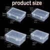 LJY 8-Piece Large Storage Container Set, Clear Plastic Organizer Boxes with Hinged Lids, 4 Assorted Sizes for Crafts, Hardware, Nail Art Accessories, and Beads, Stackable Nesting Bins