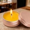LJY 28 Pack Rose Gold 1 oz Aluminum Tins with Lids - Elegant Empty Cosmetic Jars for DIY Lip Balm, Wax Melts, Wedding Favors, Creams & Luxury Gift Packaging,Refillable Does Not Rust