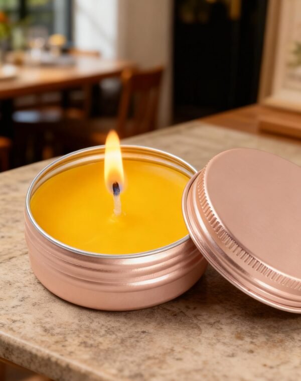 LJY 28 Pack Rose Gold 1 oz Aluminum Tins with Lids - Elegant Empty Cosmetic Jars for DIY Lip Balm, Wax Melts, Wedding Favors, Creams & Luxury Gift Packaging,Refillable Does Not Rust