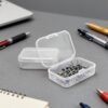 LJY 30-Pack Small Plastic Storage Boxes, 2.6×1.8×0.8 in, Organizer Containers with Lids,for Beads, Jewelry, Crafts, Small Parts Collection (Clear)